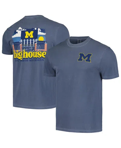 Image One Men's And Women's Navy West Virginia Mountaineers Hyper Local Two-tone Mascot State T-shirt