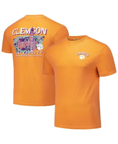 IMAGE ONE MEN'S AND WOMEN'S ORANGE CLEMSON TIGERS HYPER LOCAL PAINTED CAMPUS T-SHIRT