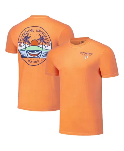 Image One Men's And Women's Orange Pepperdine Waves Scenic Comfort Colors T-shirt