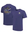 Image One Men's And Women's Purple Tcu Horned Frogs Scenic Comfort Colors T-shirt In Purple