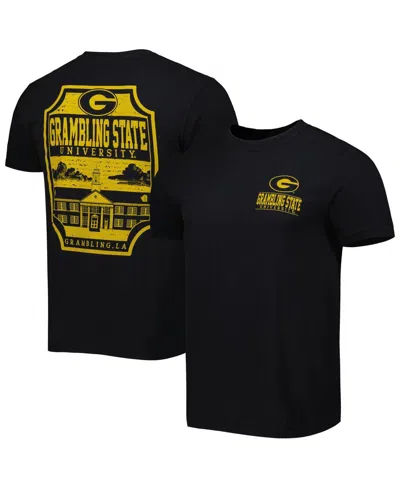 Image One Men's Black Grambling Tigers Logo Campus Icon T-shirt