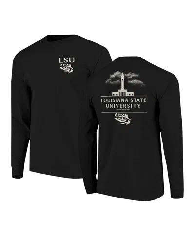 Image One Men's Black Lsu Tigers Comfort Colors Campus Nights Long Sleeve T-shirt