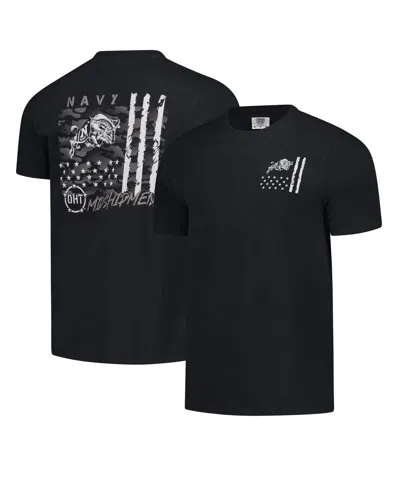 Image One Black Navy Midshipmen Comfort Colors Oht Camo Overlay T-shirt
