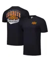 Image One Men's Black Oklahoma State Cowboys Baseball Comfort Colors T-shirt In Black