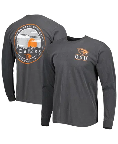 Image One Men's Black Oregon State Beavers Circle Campus Scene Long Sleeve T-shirt