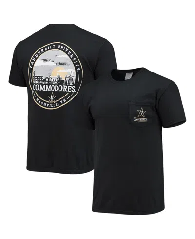 Image One Men's Black Vanderbilt Commodores Circle Campus Scene T-shirt