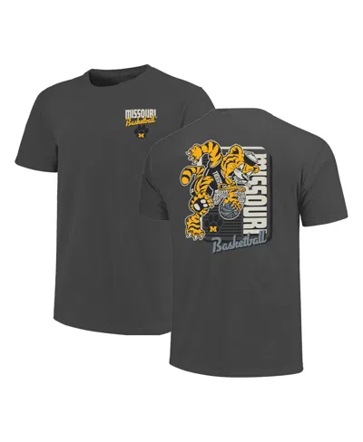 Image One Men's Charcoal Missouri Tigers Comfort Colors Mascot Dunk T-shirt