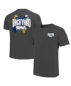 Image One Men's Charcoal Pitt Panthers Vs. West Virginia Mountaineers Backyard Brawl Comfort Colors T-shirt In Blue