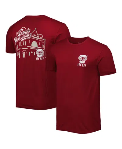 Image One Men's Cherry Temple Owls Mascot Scenery Premium T-shirt