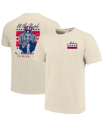 Image One Men's Cream Alabama Crimson Tide Uncle Sam Mascot T-shirt In Multi
