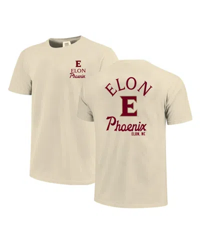 Image One Men's Cream Elon Phoenix Comfort Colors Mascot Overlay T-shirt In Neutral