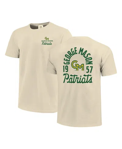 Image One Men's Cream George Mason Patriots Comfort Colors Mascot Overlay T-shirt In Neutral