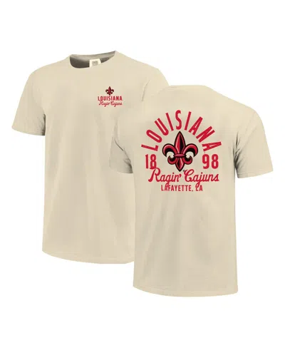 Image One Cream Louisiana Ragin' Cajuns Comfort Colors Mascot Overlay T-shirt In Neutral