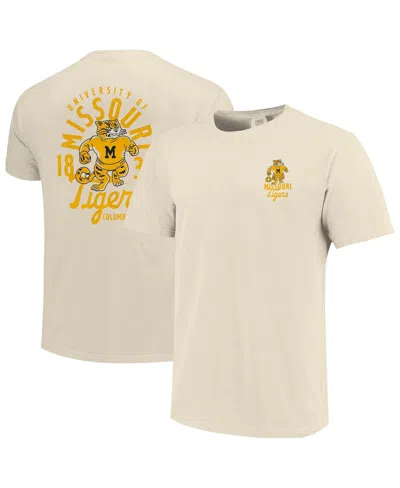 Image One Men's Cream Missouri Tigers Comfort Colors Mascot Overlay T-shirt