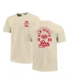 Image One Men's Cream New Mexico Lobos Comfort Colors Mascot Overlay T-shirt In Neutral
