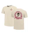 Image One Cream New Mexico State Aggies Comfort Colors Mascot Overlay T-shirt In Neutral