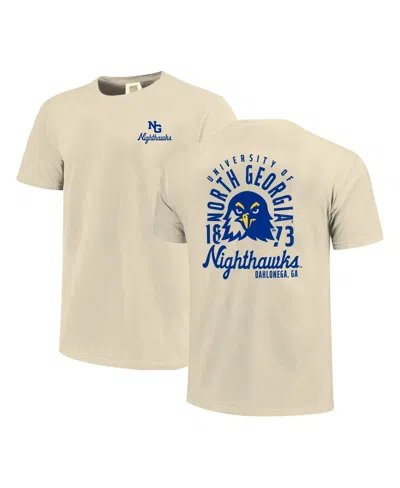 Image One Men's Cream North Georgia Nighthawks Comfort Colors Mascot Overlay T-shirt In Multi
