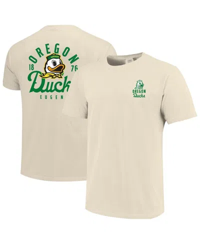 Image One Men's Cream Oregon Ducks Comfort Colors Mascot Overlay T-shirt