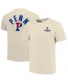 Image One Men's Cream Pennsylvania Quakers Comfort Colors Mascot Overlay T-shirt In Neutral