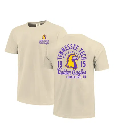 Image One Men's Cream Tennessee Tech Golden Eagles Comfort Colors Mascot Overlay T-shirt In Neutral