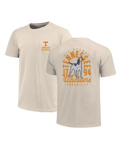 Image One Men's Cream Tennessee Volunteers Big Tall Mascot Overlay Essential Pocket T-shirt In White
