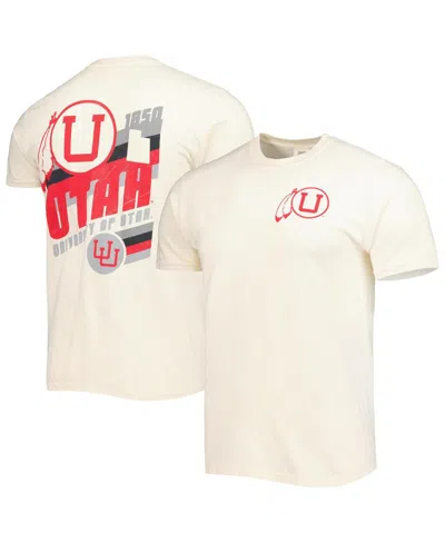 Image One Men's Cream Utah Utes Vault Vintage-inspired Comfort Color T-shirt