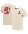 Image One Men's Cream Virginia Tech Hokies Comfort Colors Mascot Overlay T-shirt In Cream