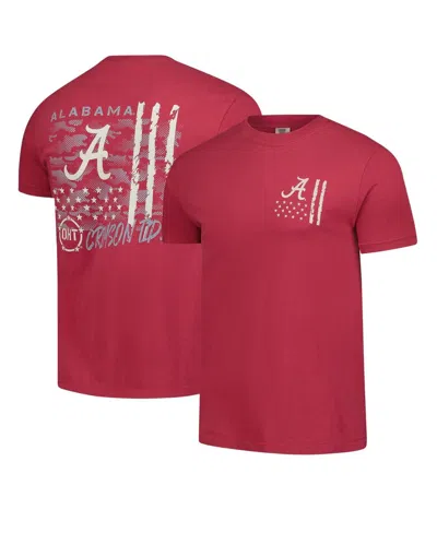 Image One Men's Crimson Alabama Crimson Tide Comfort Colors Oht Camo Overlay T-shirt In Red