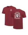 Image One Men's Crimson Indiana Hoosiers Comfort Colors Mascot Overlay T-shirt In Crimson