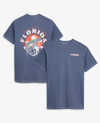 Image One Men's Florida Gators Team Statue Crewneck Graphic T-shirt In Blue