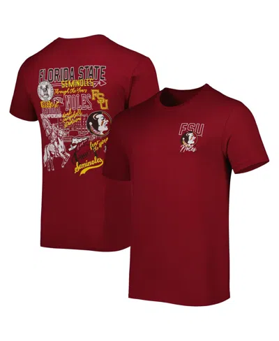 Image One Men's Garnet Florida State Seminoles Vintage-like Through The Years 2-hit T-shirt