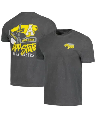 Image One Men's Graphite Appalachian State Mountaineers Hyperlocal Comfort Colors T-shirt