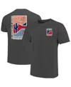 Image One Men's Graphite Arizona Wildcats Comfort Colors Minimal Vista Distressed Graphics T-shirt In Gray