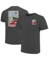 Image One Men's Graphite Arkansas Razorbacks Comfort Colors Minimal Vista Distressed Graphics T-shirt In Gray