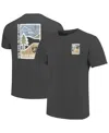 Image One Men's Graphite Army Black Knights Comfort Colors Minimal Vista Distressed Graphics T-shirt In Gray