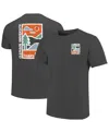Image One Men's Graphite Clemson Tigers Comfort Colors Minimal Vista Distressed Graphics T-shirt In Gray