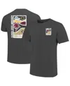 Image One Men's Graphite Florida State Seminoles Comfort Colors Minimal Vista Distressed Graphics T-shirt In Black