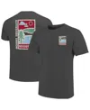 Image One Graphite Wisconsin Badgers Comfort Colors Minimal Vista Distressed Graphics T-shirt In Gray