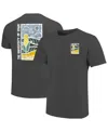 Image One Men's Graphite Iowa Hawkeyes Comfort Colors Minimal Vista Distressed Graphics T-shirt In Gray