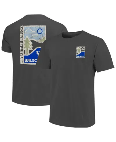 Image One Men's Graphite Kentucky Wildcats Comfort Colors Minimal Vista Distressed Graphics T-shirt In Gray