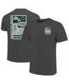 Image One Men's Graphite Michigan State Spartans Comfort Colors Minimal Vista Distressed Graphics T-shirt In Gray