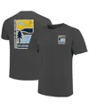 Image One Men's Graphite Michigan Wolverines Comfort Colors Minimal Vista Distressed Graphics T-shirt In Gray