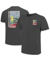 Image One Men's Graphite Nebraska Huskers Comfort Colors Minimal Vista Distressed Graphics T-shirt In Gray