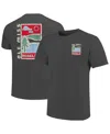 Image One Graphite Wisconsin Badgers Comfort Colors Minimal Vista Distressed Graphics T-shirt In Gray