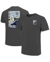 Image One Graphite Penn State Nittany Lions Comfort Colors Minimal Vista Distressed Graphics T-shirt In Gray