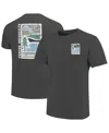 Image One Graphite Purdue Boilermakers Comfort Colors Minimal Vista Distressed Graphics T-shirt In Green