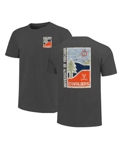 Image One Men's Graphite Virginia Cavaliers Comfort Colors Minimalist Distressed Vista T-shirt