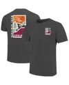 Image One Graphite Virginia Tech Hokies Comfort Colors Minimal Vista Distressed Graphics T-shirt In Gray