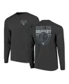 Image One Men's Graphite West Virginia Mountaineers Built On Bravery Comfort Colors Long Sleeve T-shirt In Black