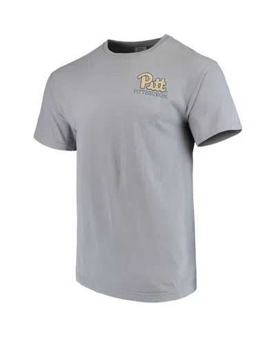 Image One Men's Gray Pitt Panthers Team Comfort Colors Campus Scenery T-shirt
